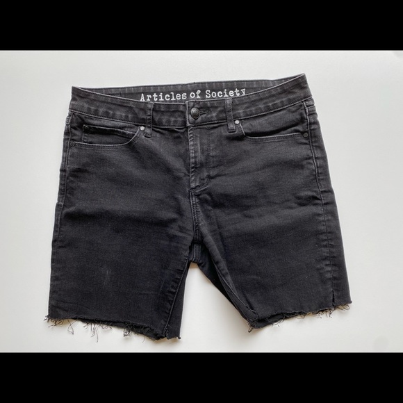 Articles of Society Black Denim Shorts, Size 29 - Picture 1 of 6